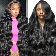 Black wavy wig