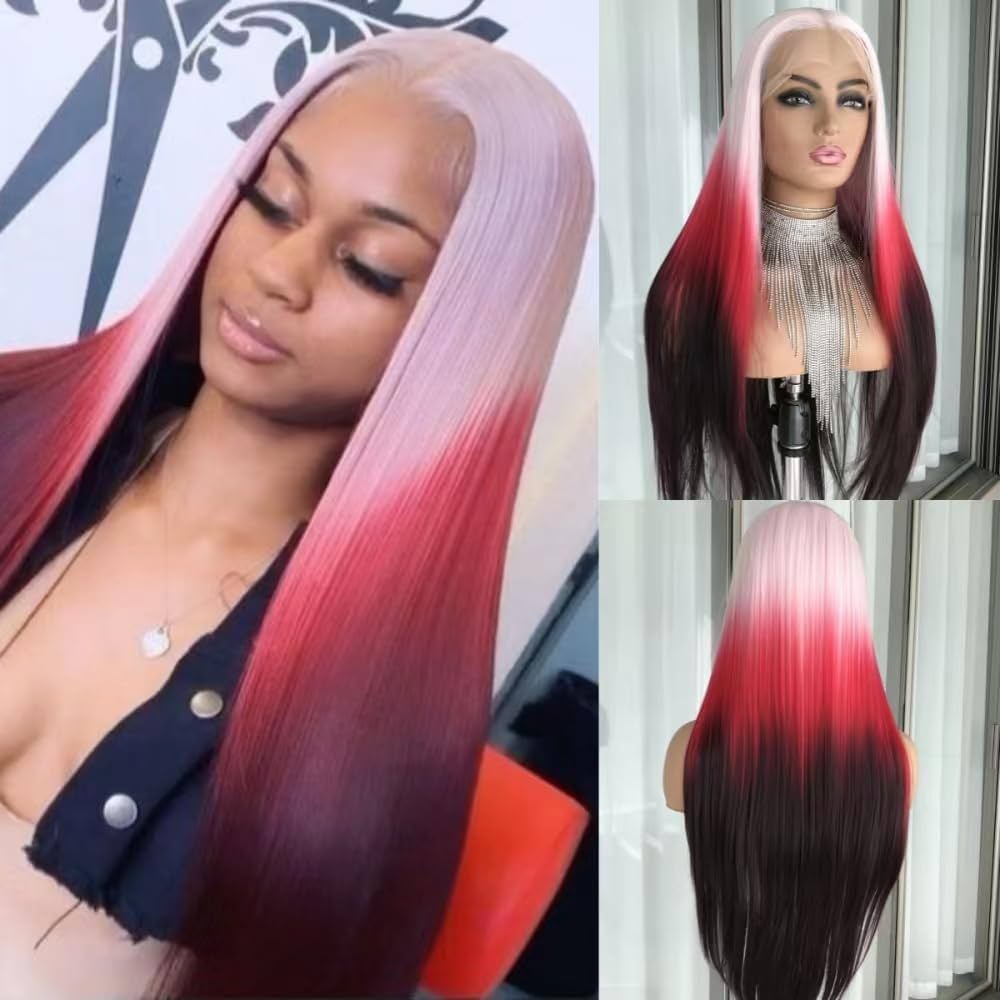 ❤️‍🔥 Red & Black Ombre Wig