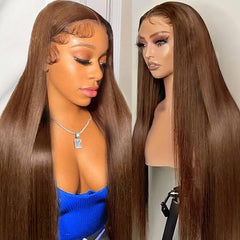 🤎 Chocolate Brown Straight Wig